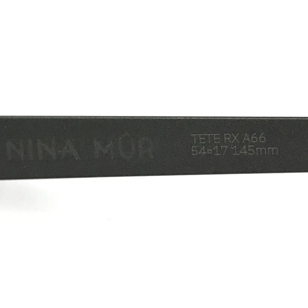 Nina Mur Eyeglasses Frames TETE A66 Blue Wave Soft Matte Wood Square 54-17-140